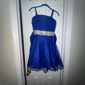 Royale blue formal girls dress